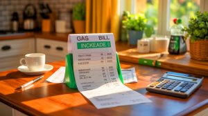 Illustration de l'impact des hausses tarifaires sur les factures de gaz à partir de juillet 2025. Image réalisée par IA.