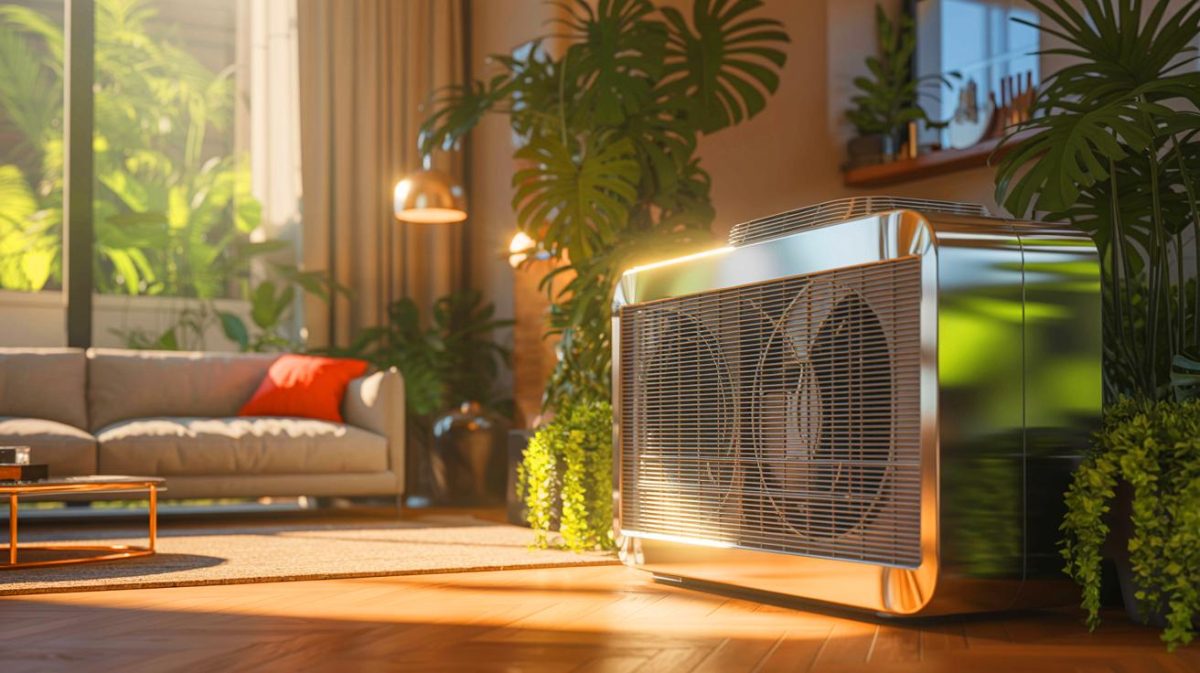Illustration de la nouvelle technologie de climatisation sans gaz développée en Slovénie. Image réalisée par IA.