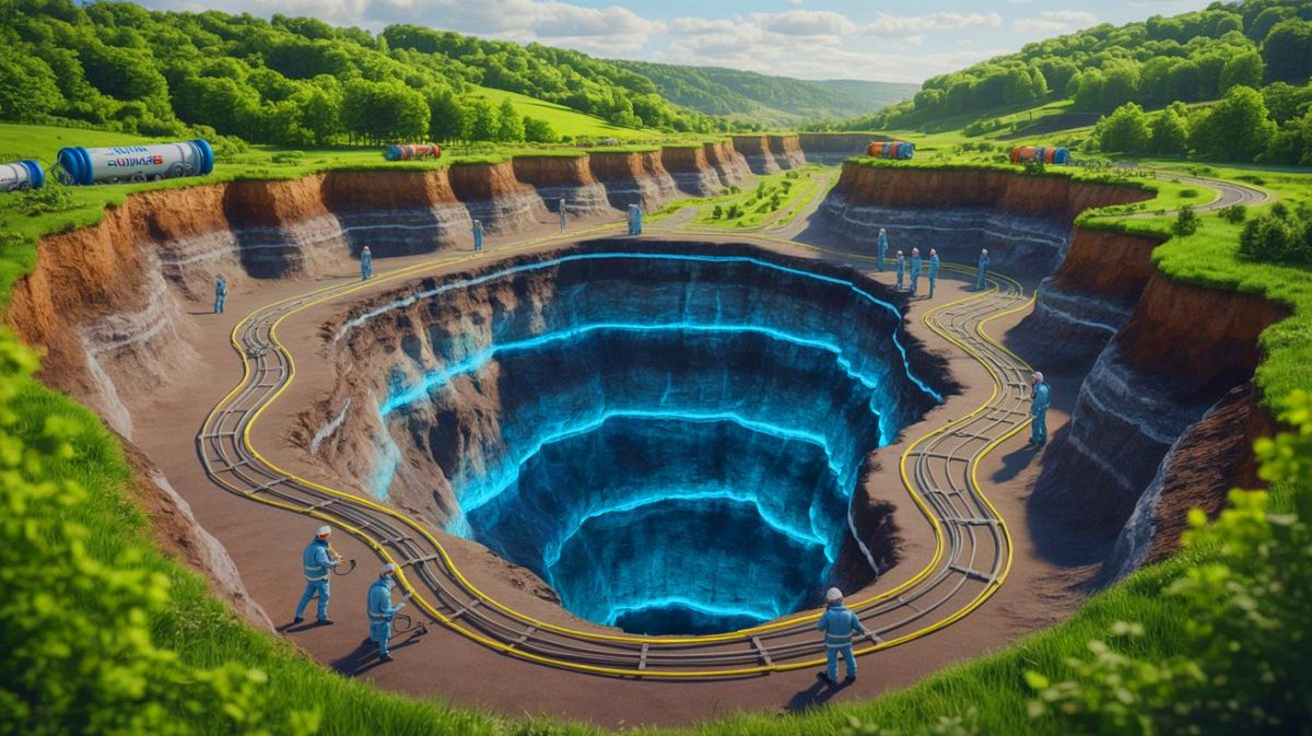 « La plus grande réserve au monde » : ce pays domine le marché d’un gaz devenu crucial pour l’industrie et la défense Illustration de la découverte d'un gisement d'hydrogène blanc en Moselle. Image réalisée par IA.