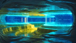 Illustration de la découverte d'un vaste gisement d'hydrogène blanc en Lorraine. Image réalisée par IA.