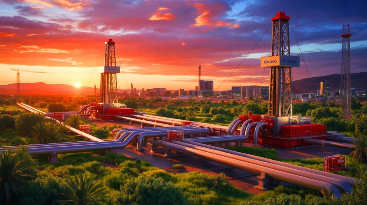 Le Maroc devient la cible stratégique des mastodontes de l’énergie : une ruée vers le gaz naturel digne d’un nouvel eldorado Illustration de la ruée vers l'or bleu au Maroc et de ses implications géopolitiques. Image réalisée par IA.
