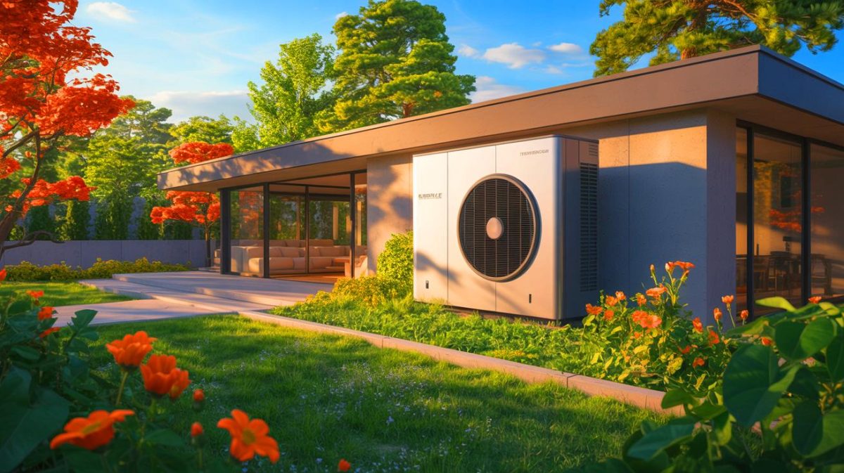« Elle chauffe sans gaz et sans entretien » : cette pompe à chaleur nouvelle génération intrigue les experts de l’énergie domestique Illustration de la pompe à chaleur thermoacoustique innovante, générée par intelligence artificielle.