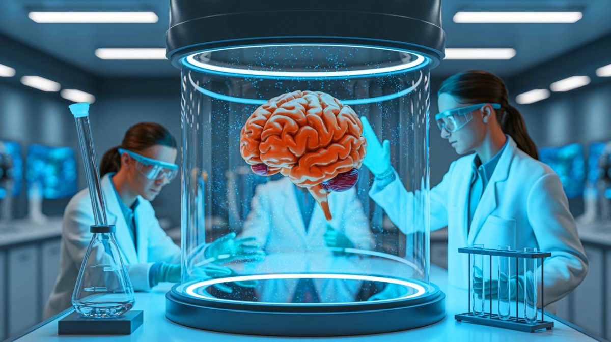 « Un gaz d’hôpital contre Alzheimer » : des chercheurs découvrent un effet inattendu d’un anesthésiant utilisé depuis des décennies Illustration de l'effet potentiel du gaz xénon sur la maladie d'Alzheimer, créée par intelligence artificielle.