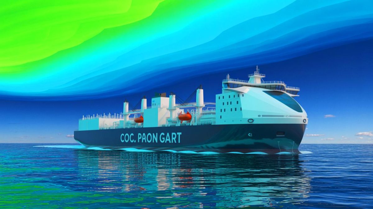 « Ce projet va choquer le monde entier » : l’Europe prête à enterrer 400 000 m3 de CO2 par an grâce à ce mastodonte maritime inattendu Illustration d’un navire innovant destiné au stockage et au transport de CO₂ sous la mer du Nord, générée par intelligence artificielle.