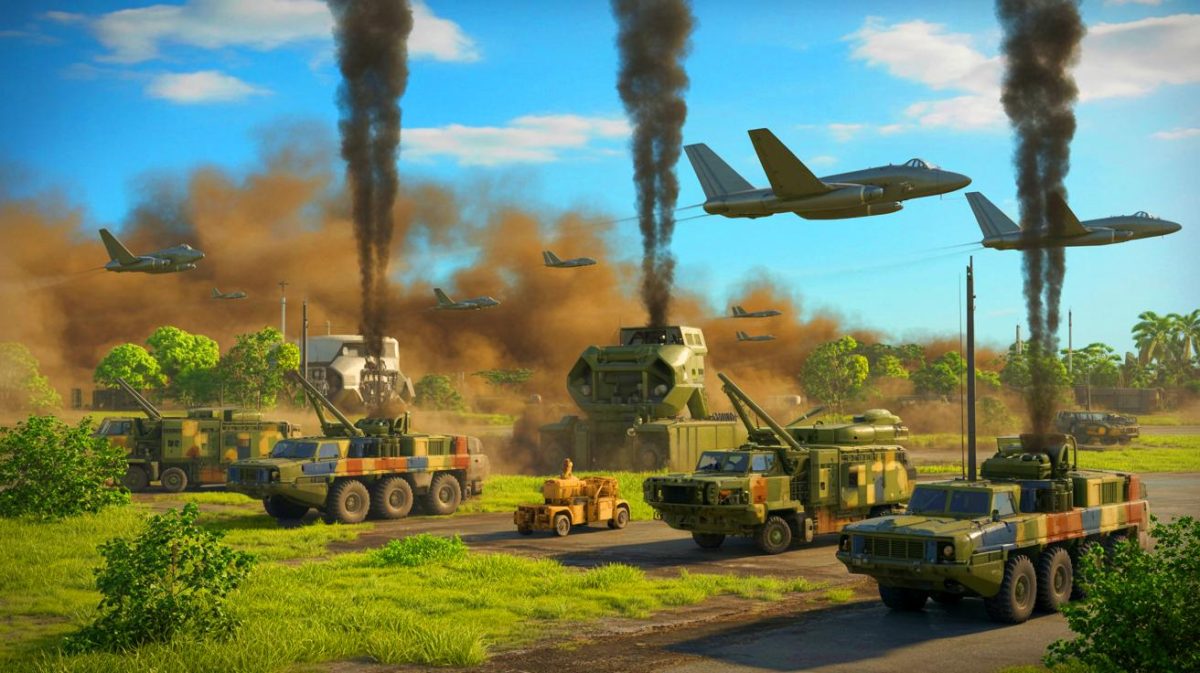 Voici l’entité qui pollue plus que des pays entiers : cette organisation américaine détient le triste record mondial des émissions Illustration de l'impact environnemental des émissions de gaz à effet de serre par l'armée américaine, générée par intelligence artificielle.
