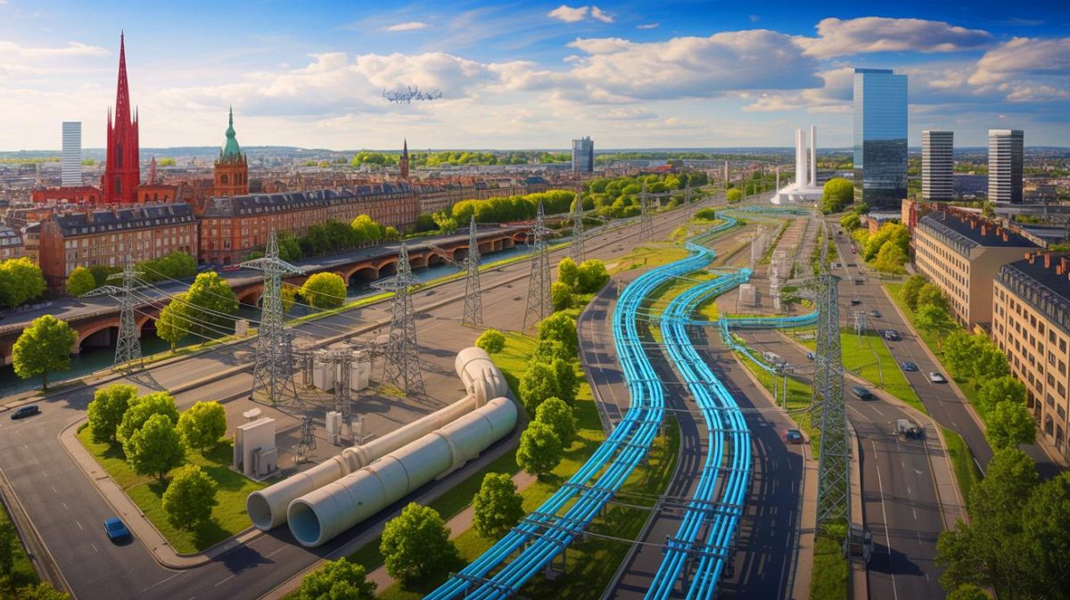 « On paie plus qu’à Paris » : cette ville française bat tous les records sur les factures d’électricité et de gaz, selon une étude Illustration de la domination des entreprises locales de distribution sur le marché de l'énergie à Strasbourg et Bordeaux, générée par intelligence artificielle.