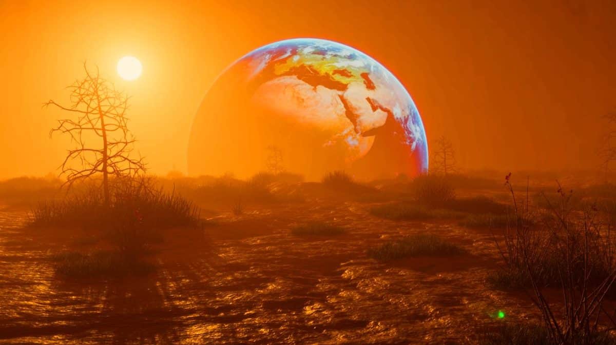 « Dans 100 ans, l’air deviendra un luxe » : découvrez comment la disparition imminente de l’oxygène va bouleverser la survie sur Terre Illustration de la disparition progressive de l'oxygène sur Terre, générée par intelligence artificielle.