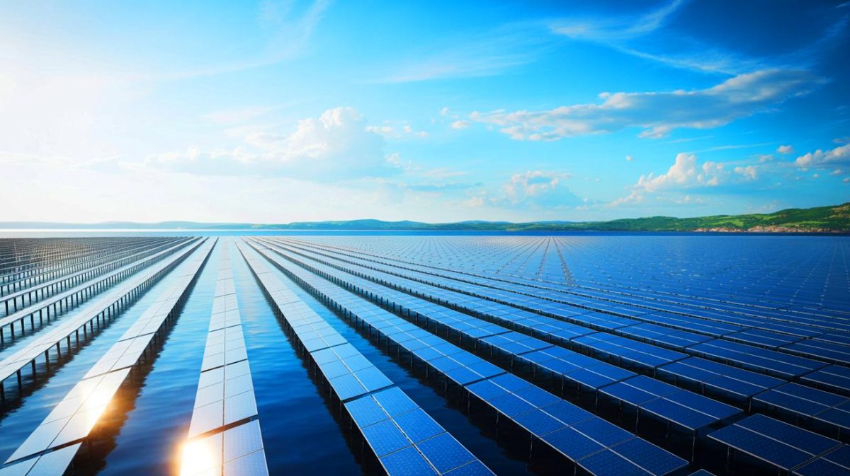 « Ils illuminent le futur ! » : la Chine dévoile ce parc solaire flottant gigantesque qui pulvérise tous les records mondiaux d’énergie renouvelable Illustration de la mise en service du plus grand parc solaire flottant au monde en Chine, créée par intelligence artificielle.