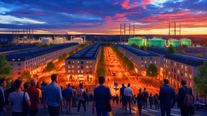 Illustration de la crise énergétique en France et des mesures du gouvernement pour sécuriser l'approvisionnement, générée par intelligence artificielle.