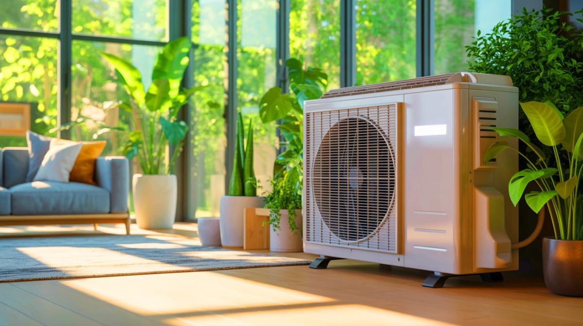 « Ils sont devenus fous » : ce pays minuscule de 2 millions d’âmes défie la science avec une climatisation sans gaz qui bouleverse tout Illustration de l'innovation slovène en climatisation écologique sans gaz, générée par intelligence artificielle.