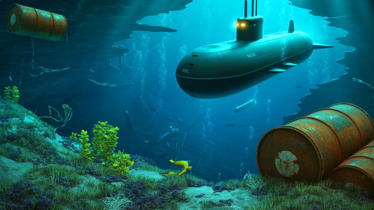 « Ils veulent nous empoisonner » : la terrifiante découverte de 200 000 fûts radioactifs dans les fonds marins révèle un scandale nucléaire français sidérant Illustration d'une mission scientifique explorant des fûts radioactifs dans les abysses de l'océan Atlantique, générée par intelligence artificielle.
