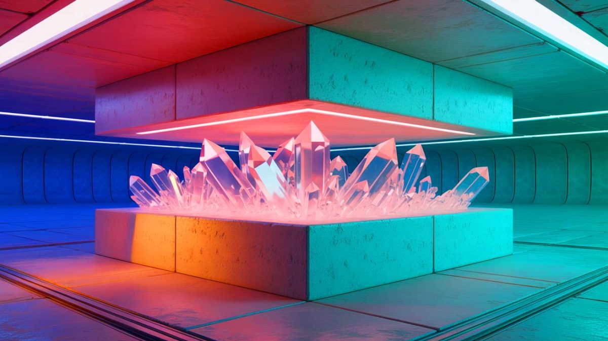 « Incroyable, ça se répare tout seul ! » : la mystérieuse régénération du béton dans les centrales nucléaires bouleverse les experts du monde entier Illustration de la capacité des cristaux de quartz à s’auto-réparer sous rayonnement nucléaire, générée par intelligence artificielle.