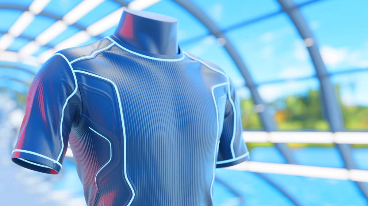 Des vêtements anti-canicule bientôt sur le marché : une technologie textile promet de faire chuter la température du corps en quelques secondes Illustration de vêtements rafraîchissants conçus pour lutter contre la canicule, générée par intelligence artificielle.