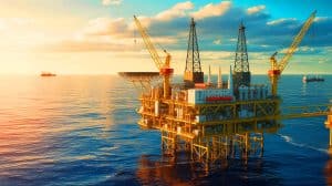 Illustration de la découverte majeure de gaz et de pétrole par BP au large du Brésil.