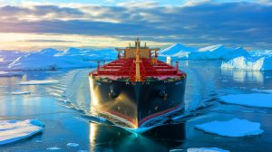 Illustration de navires fantômes transportant du gaz russe en contournant les sanctions internationales.