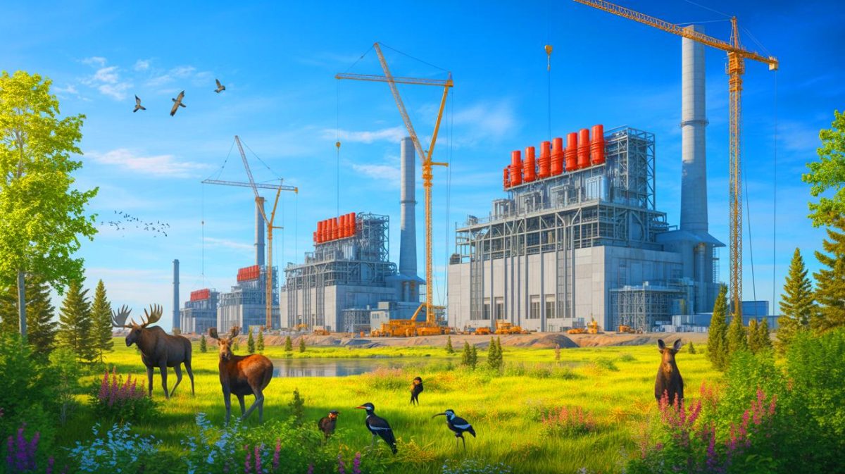 « Cela va détruire notre planète » le projet de centrale à gaz naturel divise les Français et déclenche une guerre entre écologistes et industriels Illustration de la construction projetée d'une centrale au gaz naturel à Centre Village, suscitante d'importantes préoccupations écologiques.