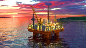 Illustration de la découverte d'un gisement pétrolier en mer Baltique et ses implications énergétiques pour la Pologne et l'Europe.