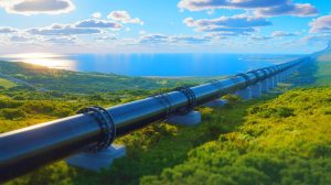 Illustration de l'acheminement du gaz russe vers l'Europe via le gazoduc Turkish Stream.