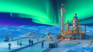 Illustration de la découverte de l'hydrogène blanc en Sibérie et ses implications énergétiques globales.