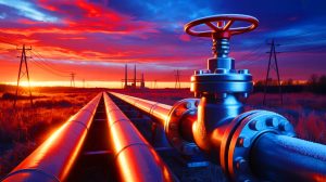 Illustration de la rupture du contrat gazier entre Naftogaz et Gazprom menaçant la stabilité énergétique en Europe de l'Est.