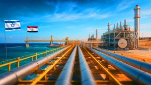 Illustration de l'accord historique d'exportation de gaz entre Israël et l'Égypte.