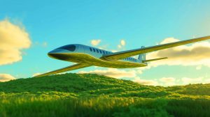 Illustration de l'essor de l'aviation électrique avec un avion régional zéro émission.