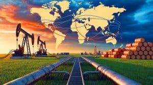 Illustration de la chute des exportations russes de combustibles fossiles et ses impacts économiques.