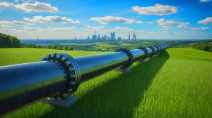Illustration de l'augmentation des exportations de gaz russe vers l'Europe en juillet malgré les tensions énergétiques.