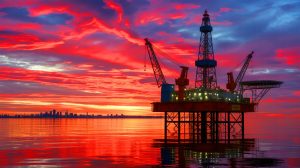 Illustration de la baisse des revenus pétroliers et gaziers de la Russie sous l'effet des sanctions internationales.