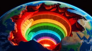 Illustration de la structure complexe du noyau interne de la Terre révélée par de récentes découvertes scientifiques.