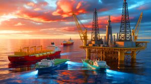 Illustration de la tension sino-japonaise autour des plateformes de forage de gaz en mer de Chine orientale.