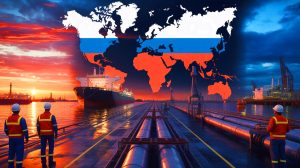 Illustration de l'impact des sanctions économiques sur les exportations de combustibles fossiles russes.