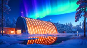 Illustration de la technologie innovante de batterie de sable utilisée à Pornainen pour réduire les émissions de carbone.