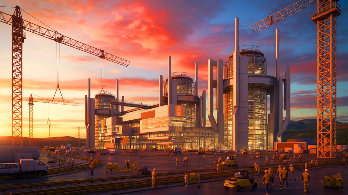 « Tremblement nucléaire imminent » : la première centrale de fusion au monde s’érige en silence à Washington Illustration de la construction de la première centrale de fusion nucléaire à Washington.