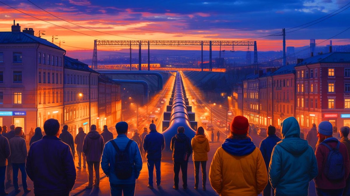 Illustration de la crise énergétique en Europe de l'Est causée par la fin du transit du gaz russe via l'Ukraine.