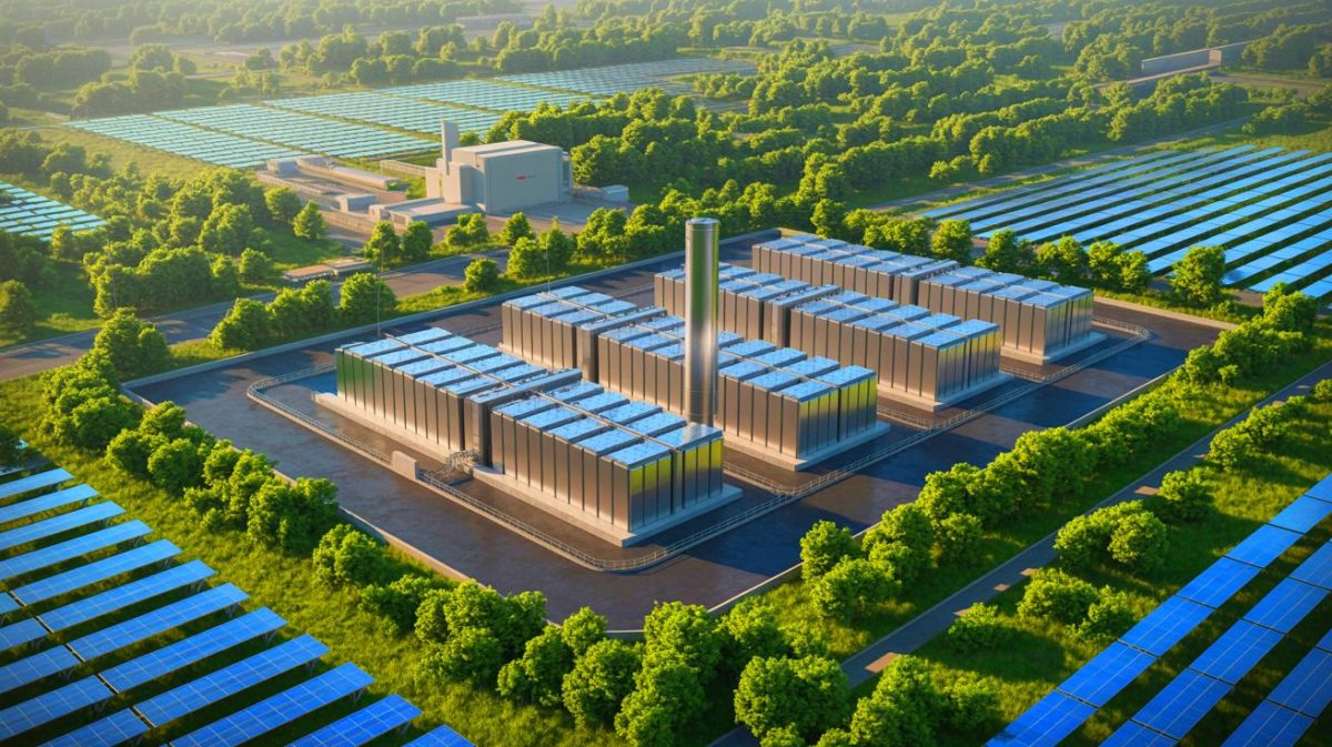 Un ancien site nucléaire devient une « batterie géante » pour alimenter 100 000 foyers : vers une dépendance énergétique inquiétante ? Illustration de la transformation du site nucléaire de Philippsburg en centre de stockage d'énergie renouvelable.