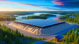 Illustration de la batterie de sable innovante utilisée à Pornainen pour réduire les émissions de carbone.