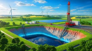 Illustration de la découverte d'un gisement d'hydrogène blanc en Lorraine et son potentiel pour la transition énergétique.