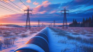 Illustration de la crise énergétique en Europe de l'Est due à la fin du transit du gaz russe via l'Ukraine.