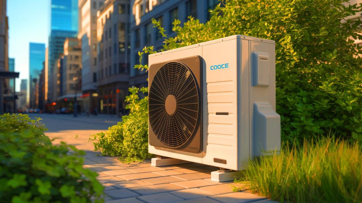 Illustration de la technologie de climatisation innovante et durable développée par la Slovénie.