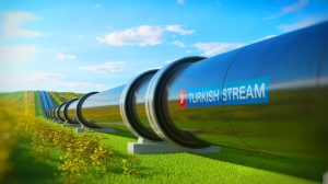 Illustration de l'acheminement du gaz russe vers l'Europe via le gazoduc Turkish Stream.
