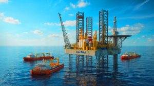 Illustration de la découverte d'un vaste réservoir de gaz naturel par ExxonMobil au large de Chypre.
