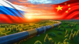 Illustration de l'accord gazier entre la Russie et la Chine avec le gazoduc Power of Siberia 2.
