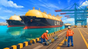 Illustration de la transition énergétique de l'Union européenne vers le gaz naturel liquéfié américain.