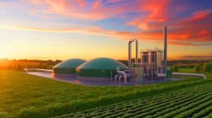 Illustration de l'impact économique et environnemental du développement du biogaz en France.