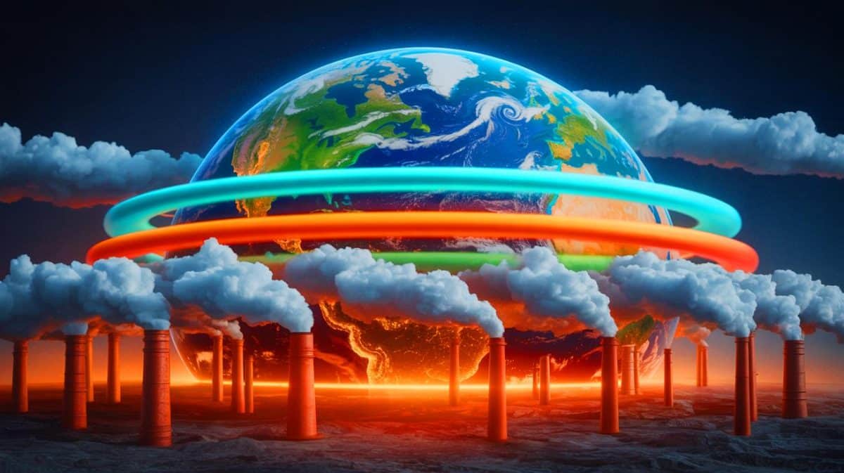 « La Terre brûle encore 20 ans » : même si on arrête tout maintenant, vos océans relâchent la chaleur et le climat s’emballe quand même Illustration de l'inertie climatique et ses effets sur le réchauffement planétaire.