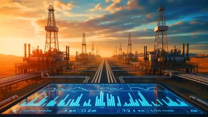Illustration de l'épuisement accéléré des gisements de pétrole et de gaz.