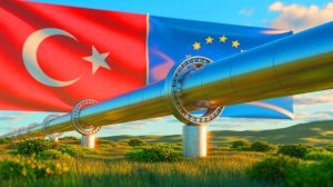 Illustration de l'acheminement du gaz russe vers l'Europe via le gazoduc Turkish Stream.