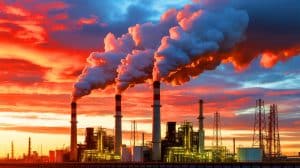 Illustration de la suppression du programme de suivi des émissions des grands pollueurs aux États-Unis.