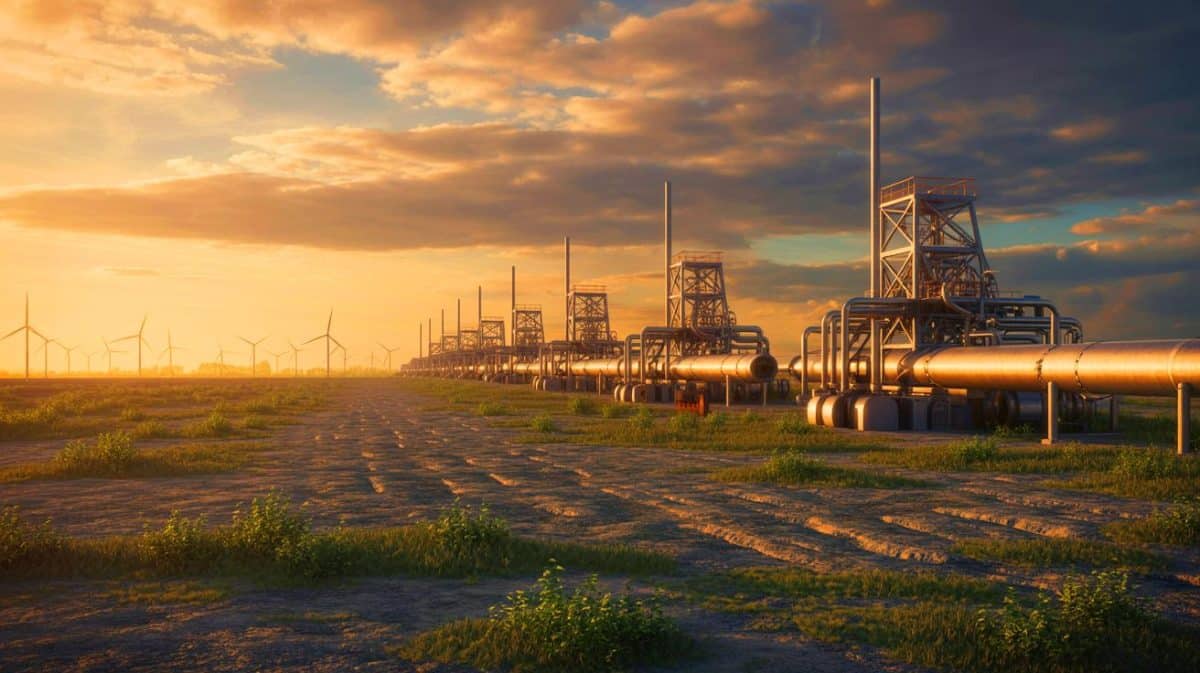 Illustration de la fermeture du gisement de gaz de Groningue aux Pays-Bas pour des raisons de sécurité sismique.